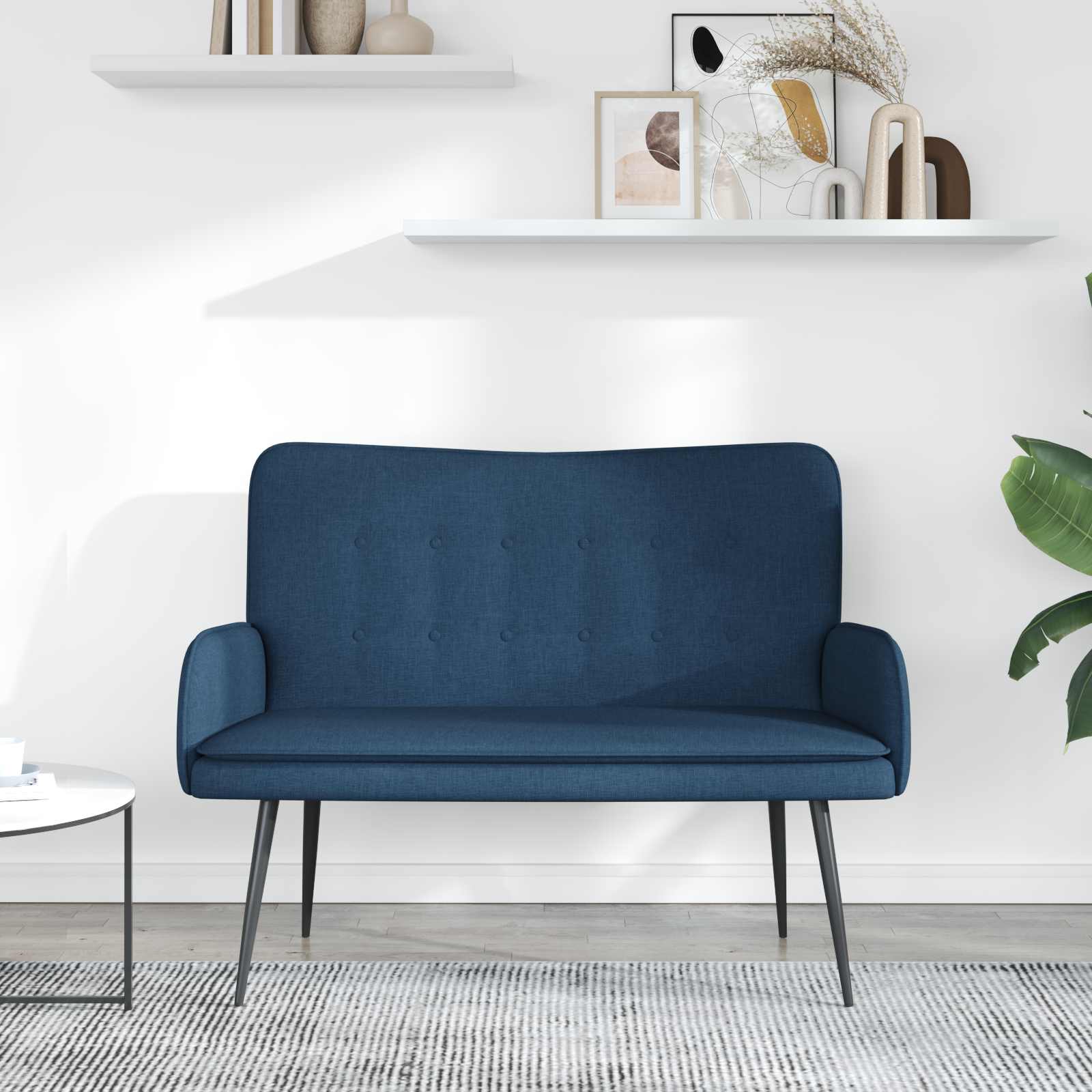 Sofá de 2 Plazas Azul 115 x 61 x 87 cm Tela