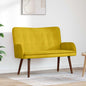 Yellow Two-Seater Sofa 115 x 61 x 87 cm Velvet