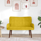 Sofá de Dos Plazas Amarillo 115 x 61 x 87 cm Terciopelo