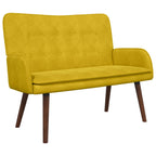 Sofá de Dos Plazas Amarillo 115 x 61 x 87 cm Terciopelo