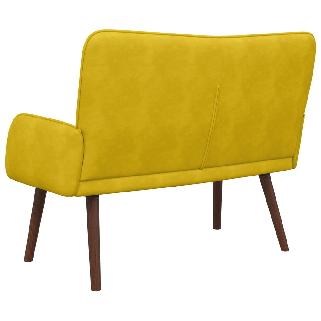 Sofá de Dos Plazas Amarillo 115 x 61 x 87 cm Terciopelo