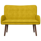 Sofá de Dos Plazas Amarillo 115 x 61 x 87 cm Terciopelo