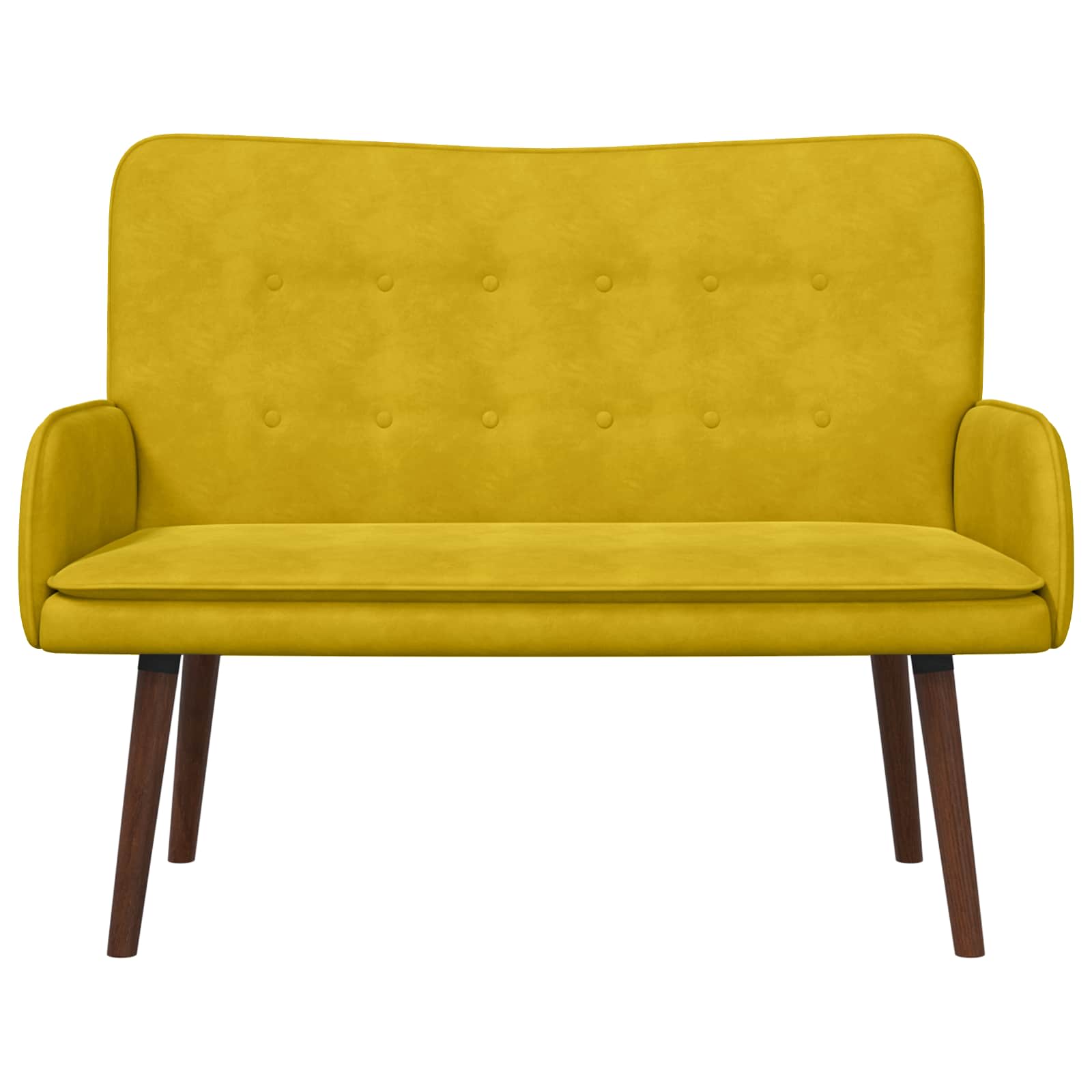 Sofá de Dos Plazas Amarillo 115 x 61 x 87 cm Terciopelo