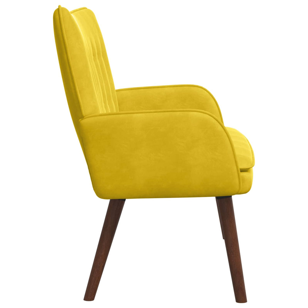 Sofá de Dos Plazas Amarillo 115 x 61 x 87 cm Terciopelo