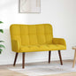 Sofá de Dois Lugares Amarelo 115 x 61 x 87 cm Veludo