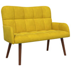 Sofá de Dos Plazas Amarillo 115 x 61 x 87 cm Terciopelo
