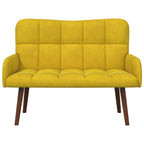 Sofá de Dos Plazas Amarillo 115 x 61 x 87 cm Terciopelo