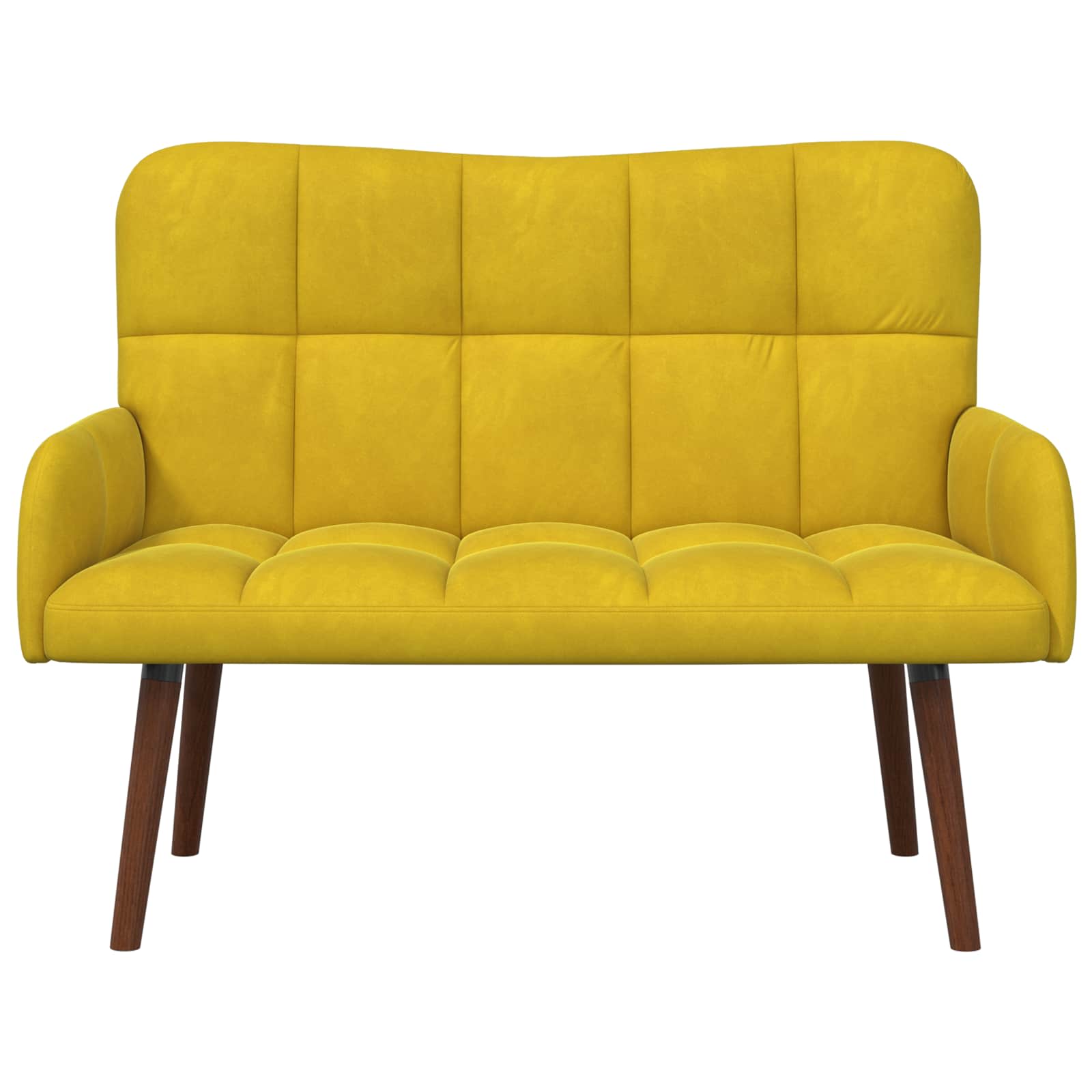 Sofá de Dos Plazas Amarillo 115 x 61 x 87 cm Terciopelo