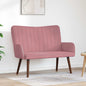 Yellow Two-Seater Sofa 115 x 61 x 87 cm Velvet