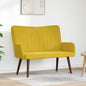 Yellow Two-Seater Sofa 115 x 61 x 87 cm Velvet