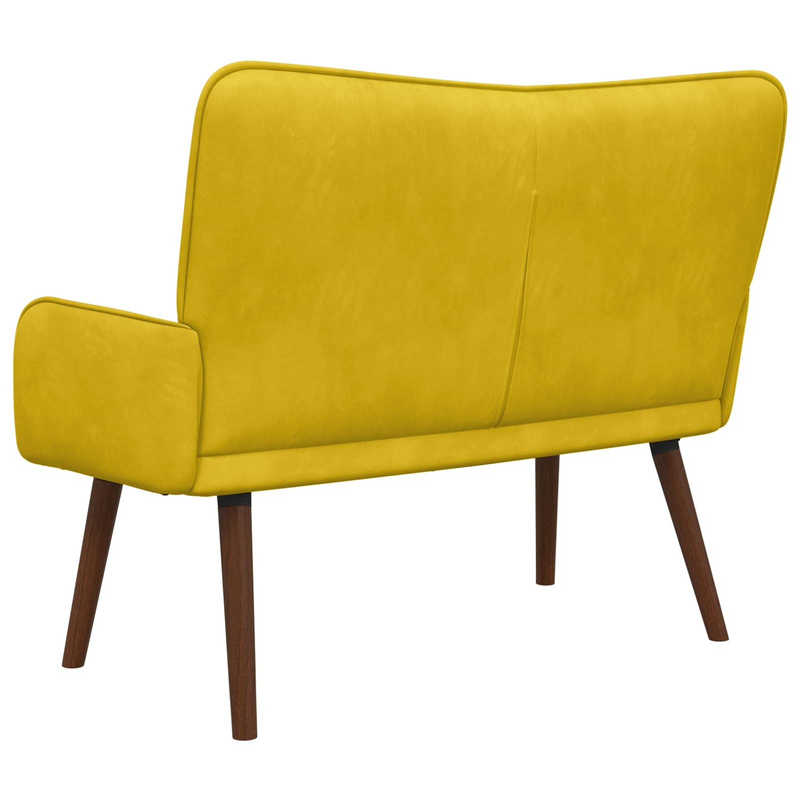 Sofá de Dos Plazas Amarillo 115 x 61 x 87 cm Terciopelo
