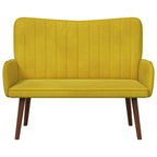 Sofá de Dos Plazas Amarillo 115 x 61 x 87 cm Terciopelo