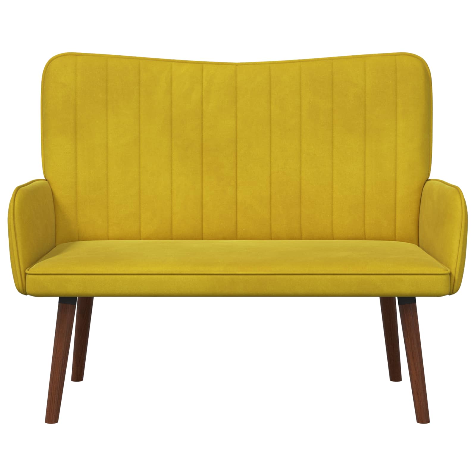 Sofá de Dos Plazas Amarillo 115 x 61 x 87 cm Terciopelo