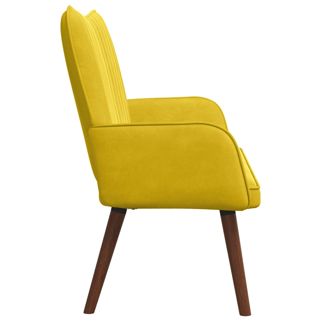 Sofá de Dos Plazas Amarillo 115 x 61 x 87 cm Terciopelo