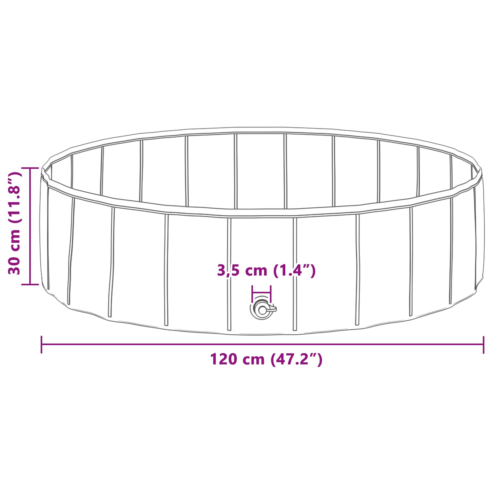 Piscina Infantil Azul Ø 120 x 30 cm