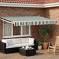Toldo retrátil Amarelo 300 x 250 cm 100% Poliéster e Alumínio