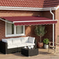 Toldo retrátil Amarelo 300 x 250 cm 100% Poliéster e Alumínio