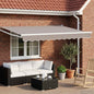 Toldo retrátil Amarelo 300 x 250 cm 100% Poliéster e Alumínio