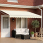 Toldo retrátil Amarelo 300 x 250 cm 100% Poliéster e Alumínio