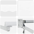 Toldo Retráctil Eléctrico 2,5 x 2 m 100% Poliéster y Aluminio