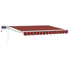 Toldo manual retráctil con LEDs 2,5 x 2 m