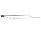Toldo manual retráctil con LEDs 2,5 x 2 m