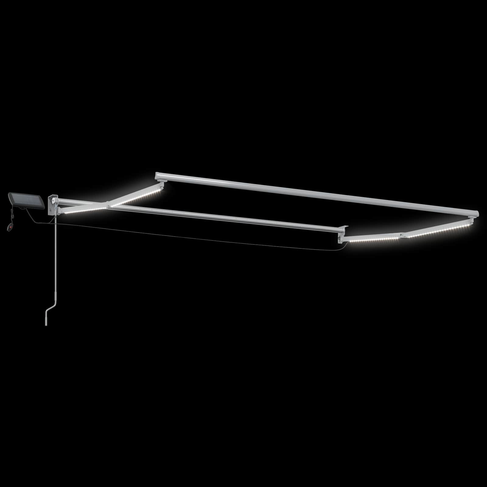 Toldo manual retráctil con LEDs 2,5 x 2 m