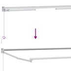 Toldo manual retráctil con LEDs 2,5 x 2 m