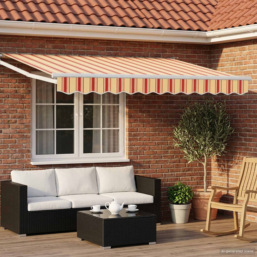 Toldo manual retráctil con LEDs 2,5 x 2 m