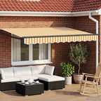 Toldo manual retráctil con LEDs 2,5 x 2 m
