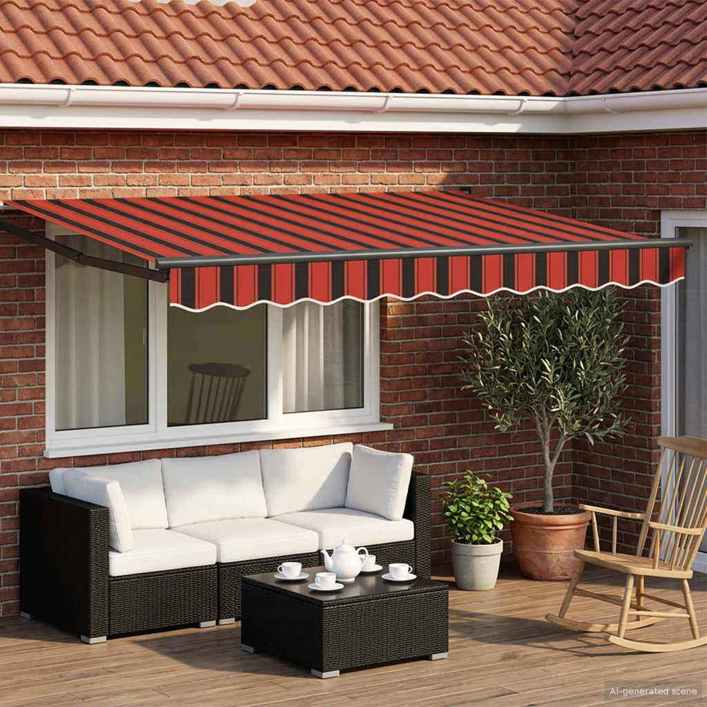 Toldo manual retráctil con LEDs 2,5 x 2 m