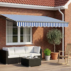 Toldo manual retráctil con LEDs 2,5 x 2 m