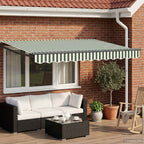 Toldo manual retráctil con LEDs 2,5 x 2 m