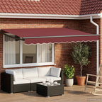 Toldo manual retráctil con LEDs 2,5 x 2 m