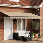 Toldo manual retráctil con LEDs 2,5 x 2 m