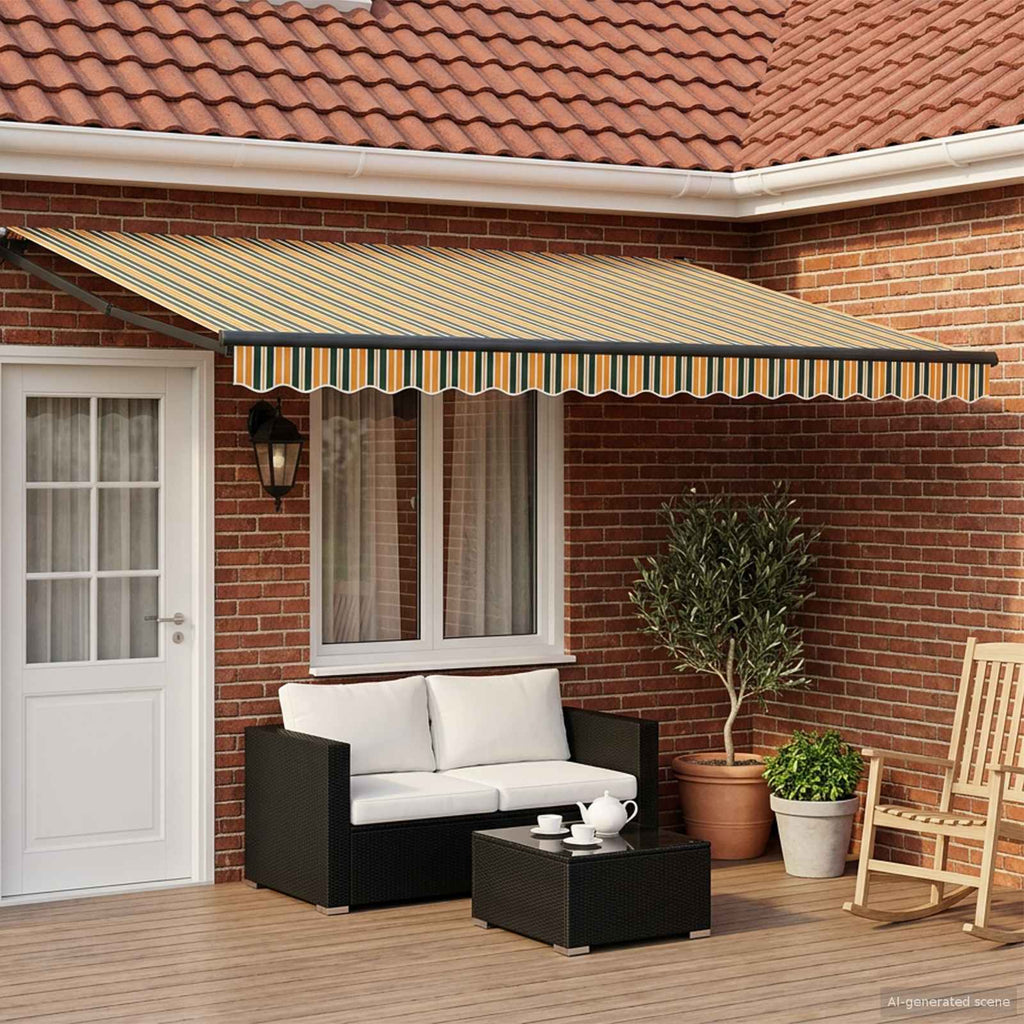 Toldo manual retráctil con LEDs 2,5 x 2 m