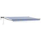 Toldo manual retráctil con LEDs 2,5 x 2 m