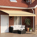 Toldo manual retráctil con LEDs 2,5 x 2 m