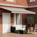 Toldo manual retráctil con LEDs 2,5 x 2 m