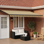 Toldo manual retráctil con LEDs 2,5 x 2 m