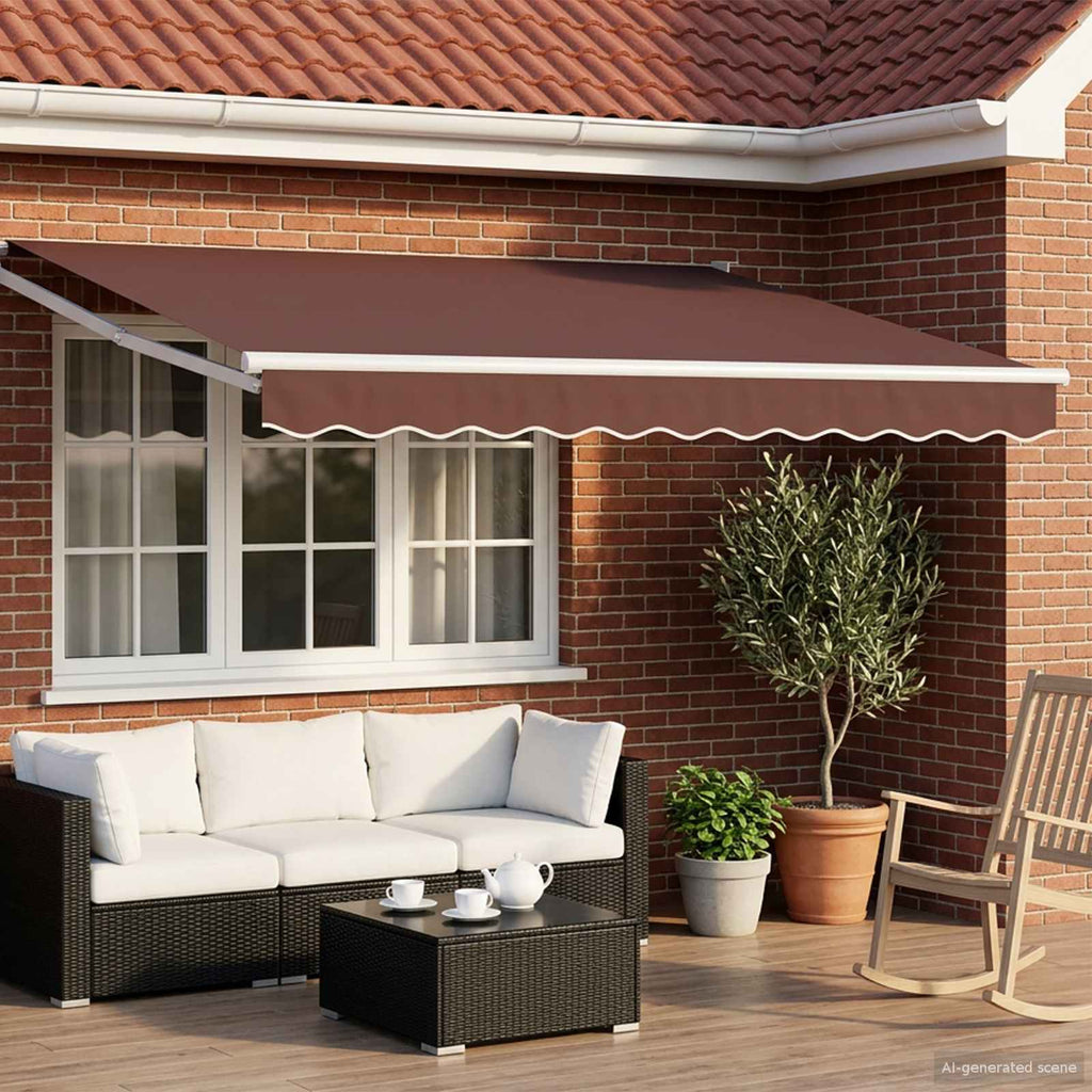 Toldo Retráctil Eléctrico 2,5 x 2 m 100% Poliéster y Aluminio