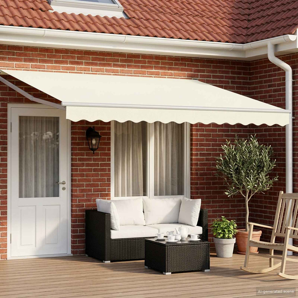 Toldo Retráctil Eléctrico 2,5 x 2 m 100% Poliéster y Aluminio
