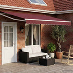 Toldo Retráctil Eléctrico 2,5 x 2 m 100% Poliéster y Aluminio