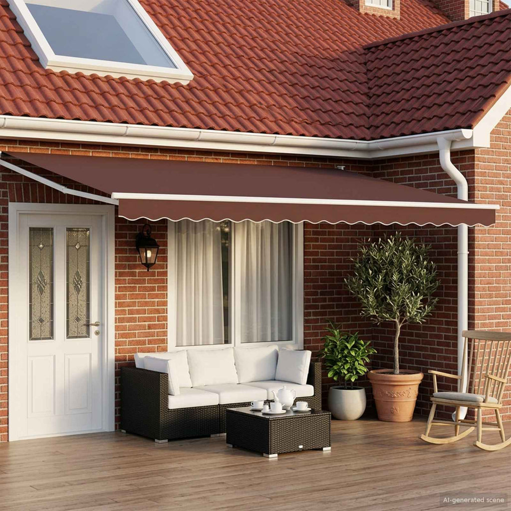 Toldo Retráctil Eléctrico 2,5 x 2 m 100% Poliéster y Aluminio