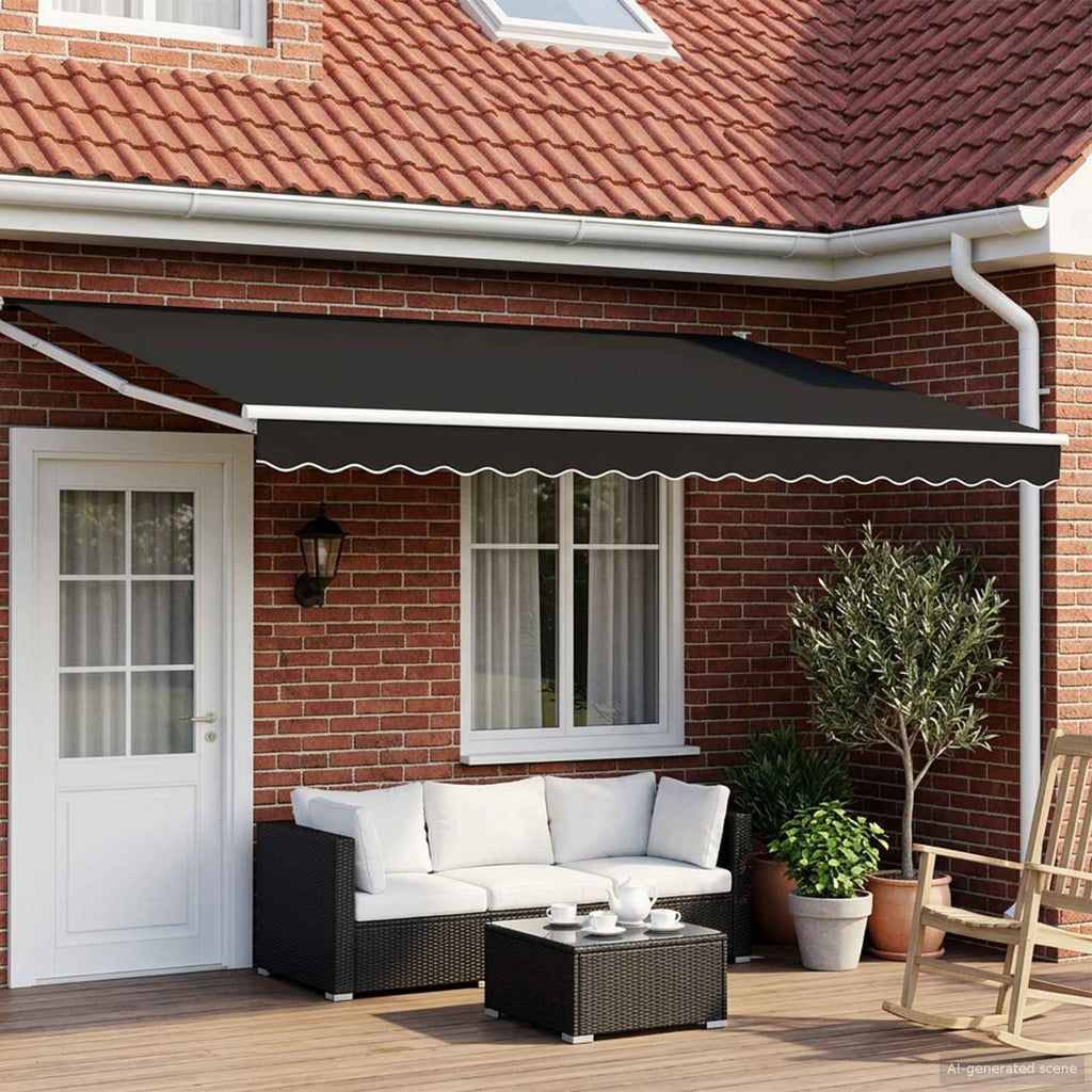 Toldo Retráctil Eléctrico 2,5 x 2 m 100% Poliéster y Aluminio
