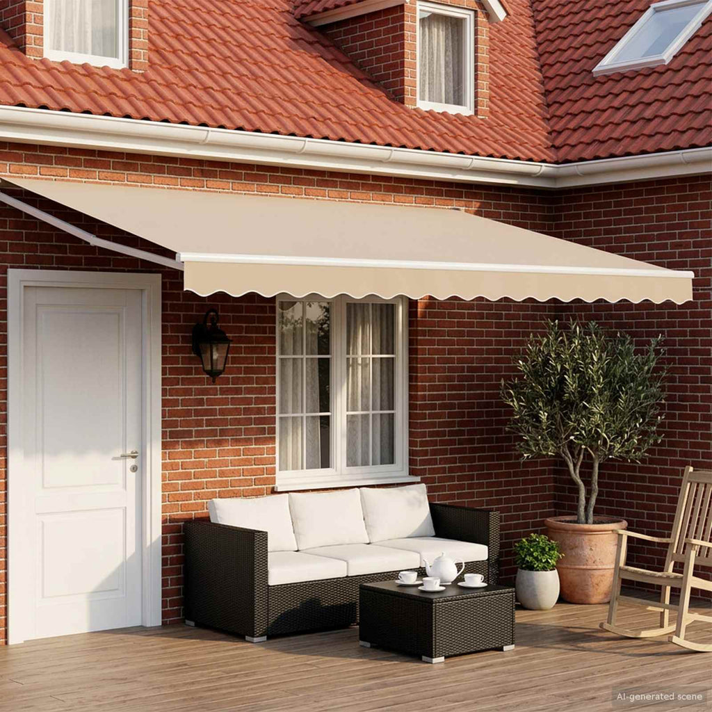 Toldo Retráctil Eléctrico 2,5 x 2 m 100% Poliéster y Aluminio