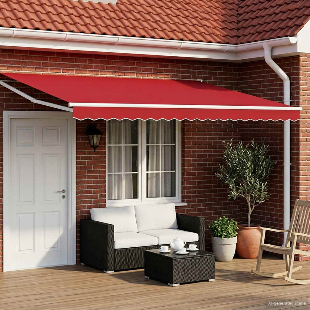 Toldo Retráctil Eléctrico 2,5 x 2 m 100% Poliéster y Aluminio