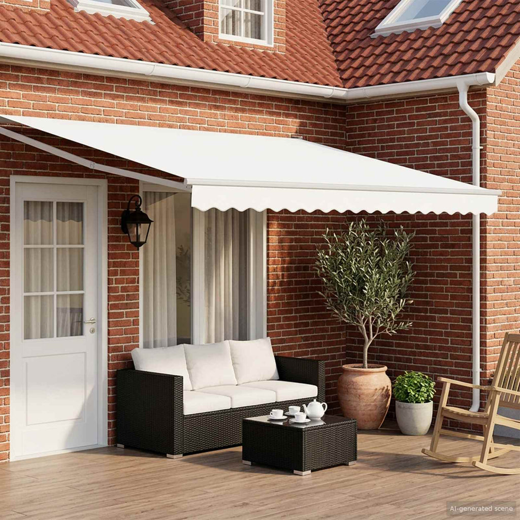 Toldo Retráctil Eléctrico 2,5 x 2 m 100% Poliéster y Aluminio