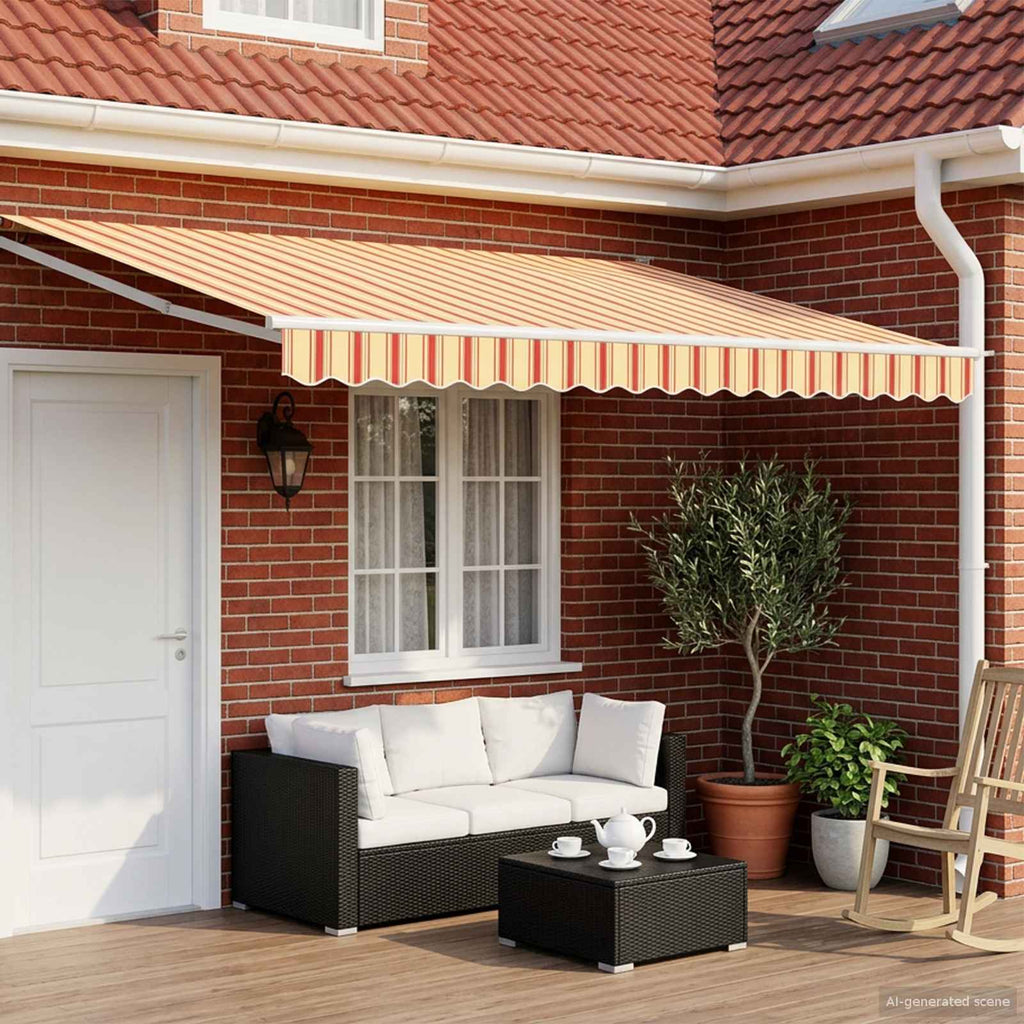 Toldo Retráctil Eléctrico 2,5 x 2 m 100% Poliéster y Aluminio