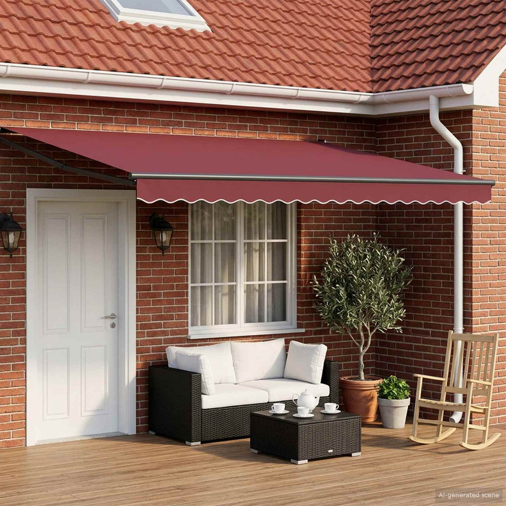 Toldo Retráctil Eléctrico 2,5 x 2 m 100% Poliéster y Aluminio